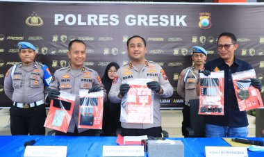 Polres Gresik Ungkap Jaringan Narkoba Lintas Kota, 4 Tersangka Diamankan